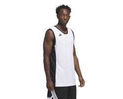 ADIDAS 3G SPEED REV. BASKETBALL AEROREADY JERSEYS - WHITE/BLACK