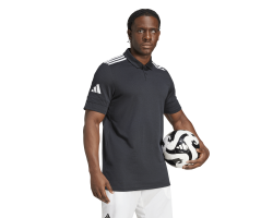 ADIDAS SQUADRA25 COTTON POLO - BLACK/WHITE