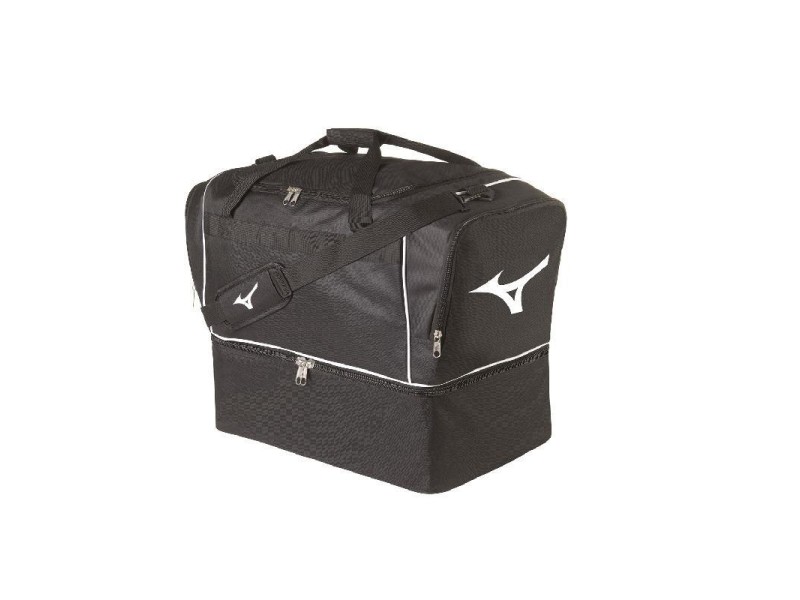 MIZUNO FOOTBALL BAG SMALL - BLACK/WHITE