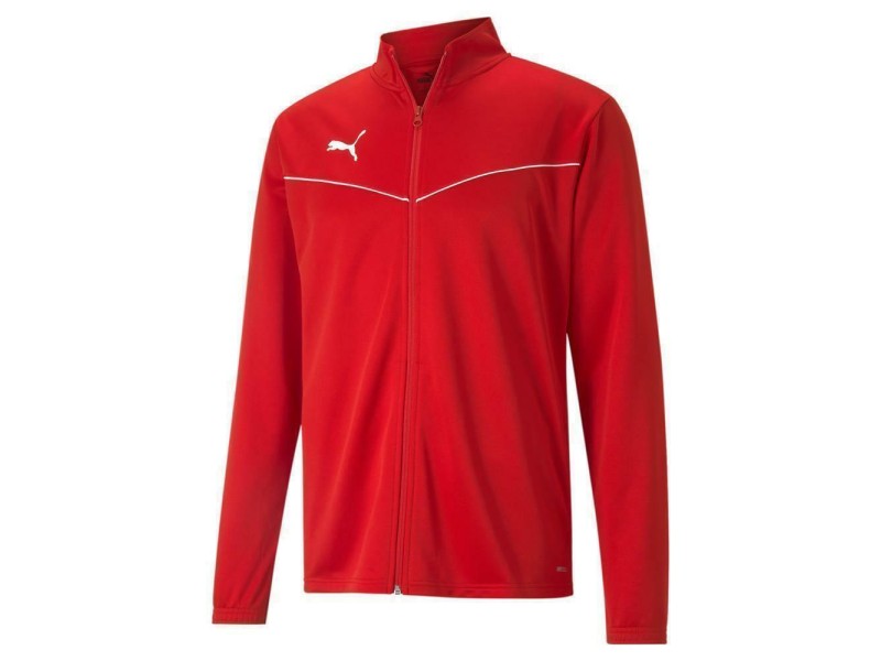 PUMA GIACCA TEAMRISE POLY JR - RED/WHITE