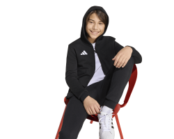 ADIDAS ENTRADA26 FULL ZIP HOODIE JR. - BLACK/WHITE