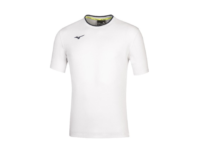 MIZUNO TEE - WHITE/NAVY