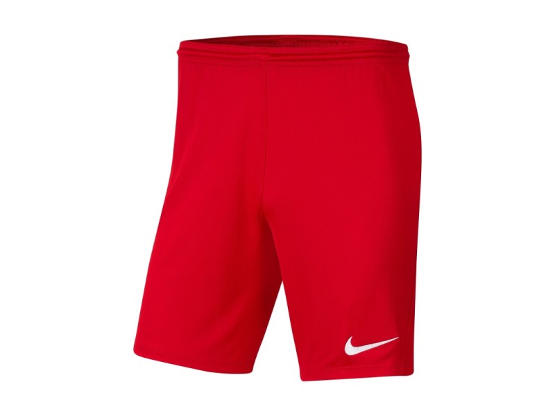 NIKE PANTALONCINO PARK 3 JR - RED/WHITE