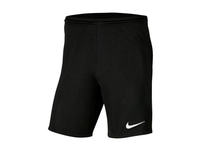 NIKE PANTALONCINO PARK 3 JR - BLACK/WHITE