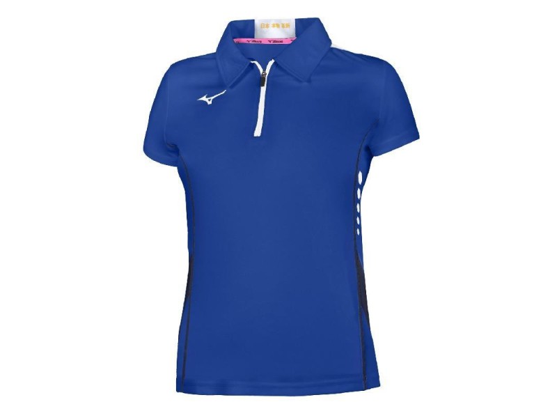 MIZUNO POLO HEX RECT DONNA - AZZURRO
