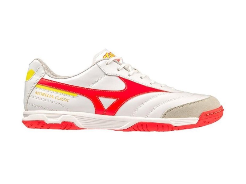 MIZUNO SCARPA MORELIA SALA CLASSIC IN - WHITE/FIERYCORAL2