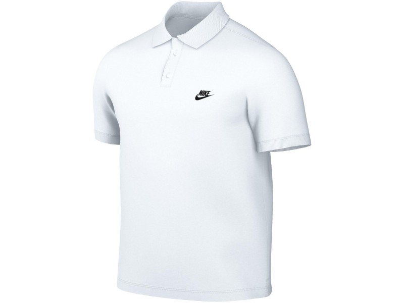 NIKE POLO CLUB SS PIQUE - WHITE/BLACK