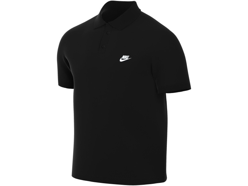 NIKE POLO CLUB SS PIQUE - BLACK/WHITE